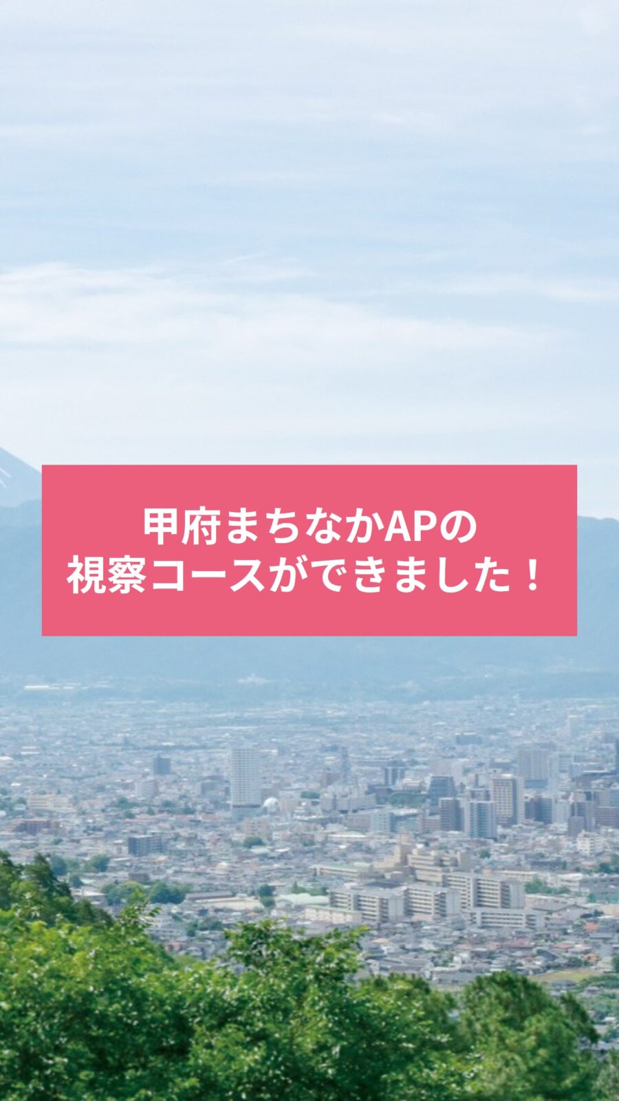 甲府まちなかエリアプラットフォームの視察コースができました！
