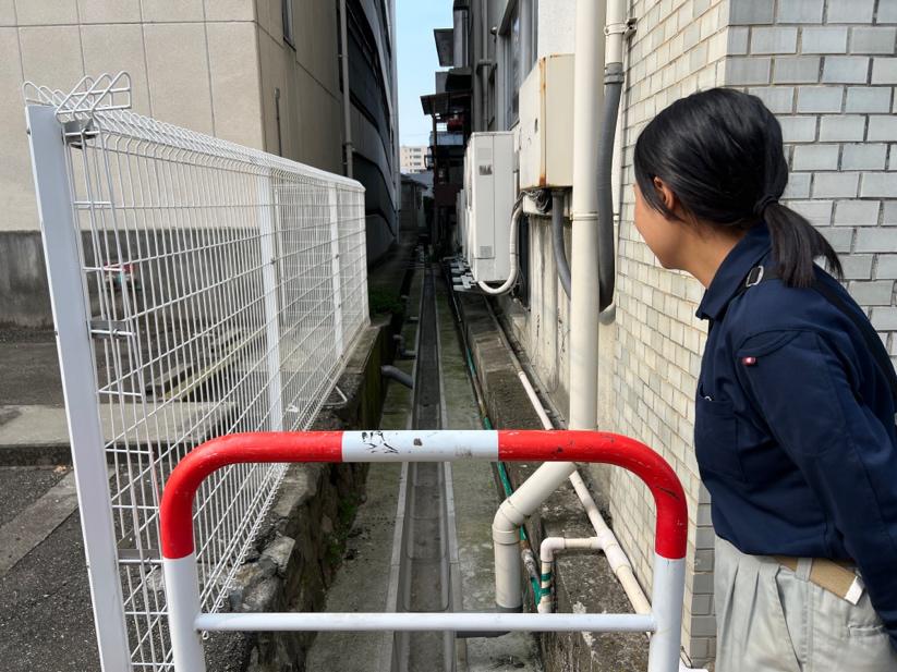 数年前に石積みの溝からコンクリートの溝に進化を遂げたnew二の堀跡